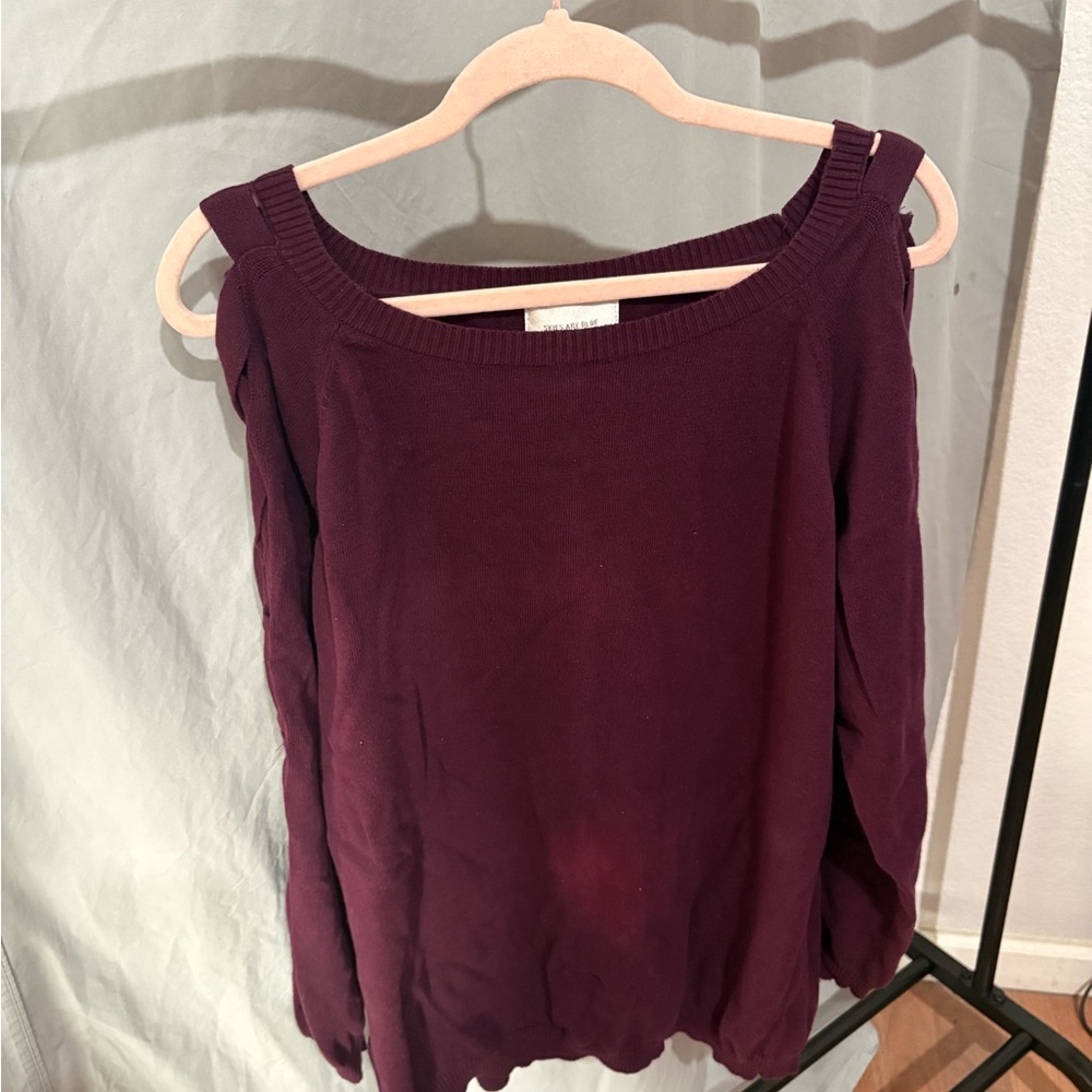 Skies Are Blue Women's Burgundy Sweater